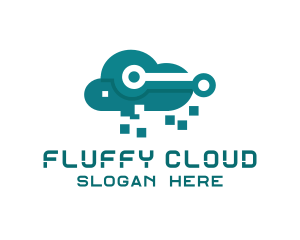 Cloud Tech Pixels logo design