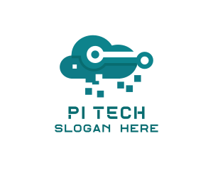 Cloud Tech Pixels logo design