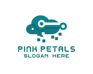 Cloud Tech Pixels logo design