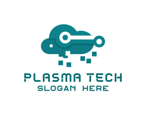 Cloud Tech Pixels logo design