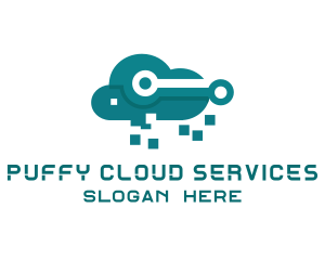 Cloud Tech Pixels logo design