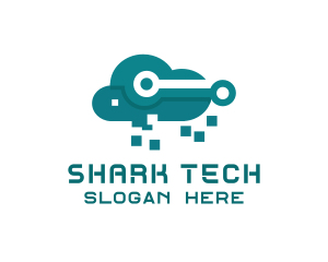 Cloud Tech Pixels logo design