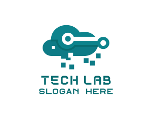 Cloud Tech Pixels logo design