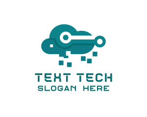 Cloud Tech Pixels logo design