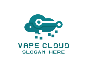 Cloud Tech Pixels logo design