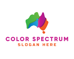 Colorful Australia Map logo design