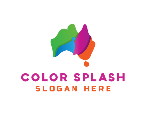 Colorful Australia Map logo design