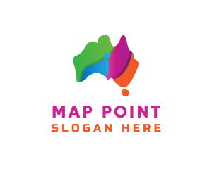 Colorful Australia Map logo