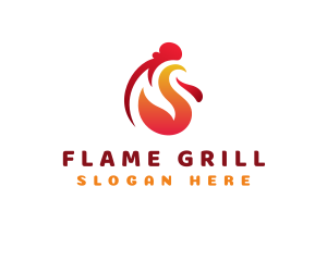 Chicken Roast Grill logo design