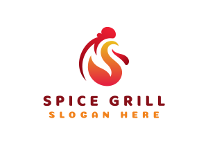 Chicken Roast Grill logo design