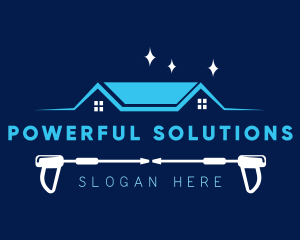 Pressure Wash Roof logo design