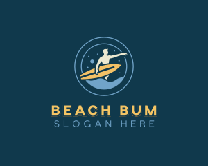 Men Surfing Beachwear  logo design