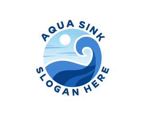 Aqua Wave Resort logo design