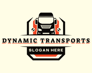 Truck Logistics Transport logo design