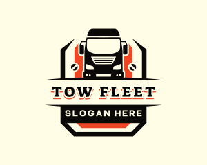 Truck Logistics Transport logo design