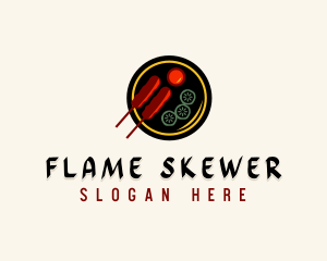 Kebab Skewers Restaurant logo design