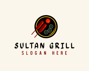 Kebab Skewers Restaurant logo design