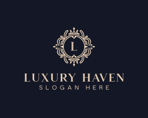 Luxury Hotel Floral logo design