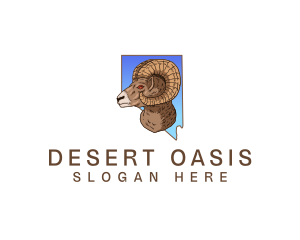 Nevada Desert Bighorn Sheep  logo design