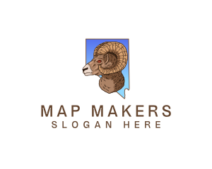 Nevada Desert Bighorn Sheep  logo design