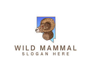 Nevada Desert Bighorn Sheep  logo design