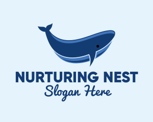 Blue Ocean Whale logo design