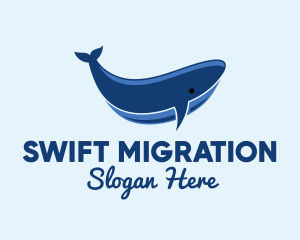 Blue Ocean Whale logo design