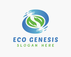 Eco Leaf Housekeeping logo design