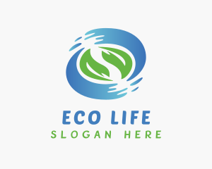 Eco Leaf Housekeeping logo design