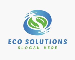 Eco Leaf Housekeeping logo design