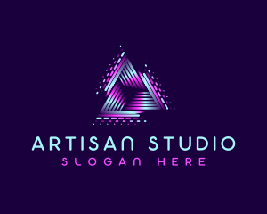 Tech Studio Pyramid logo design