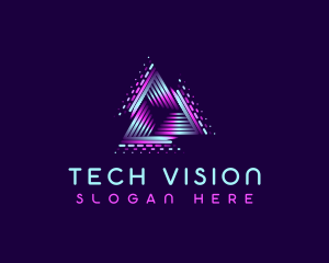 Tech Studio Pyramid logo design