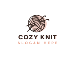 Knitting Yarn Thread logo design