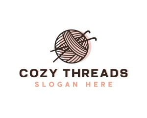 Knitting Yarn Thread logo design