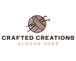 Knitting Yarn Thread logo design