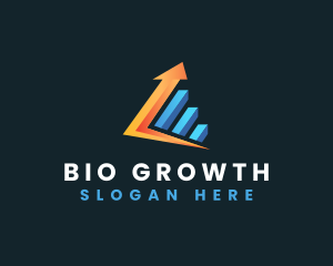 Arrow Graph Growth logo design