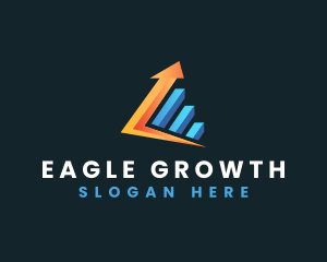 Arrow Graph Growth logo design