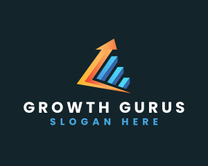 Arrow Graph Growth logo design