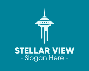 Blue Seattle Tower logo