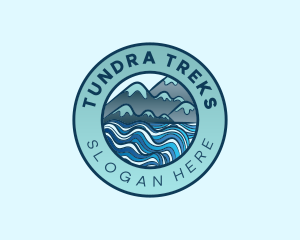 Mountain Sea Waves logo design