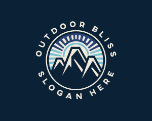 Mountain Hiking Trekking logo design