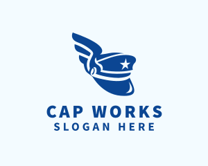 Aviation Pilot Cap logo design