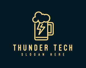 Neon Beer Thunder Mug logo