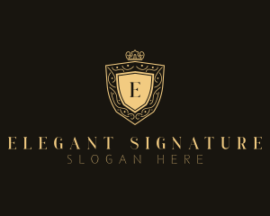 Luxury Crown Shield logo design