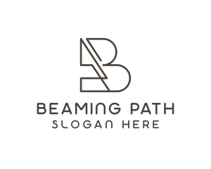 Design Path Line Letter B logo design