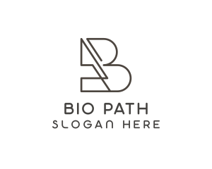 Design Path Line Letter B logo design