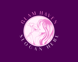 Flower Girl Glam Salon logo design