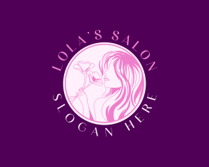 Flower Girl Glam Salon logo design