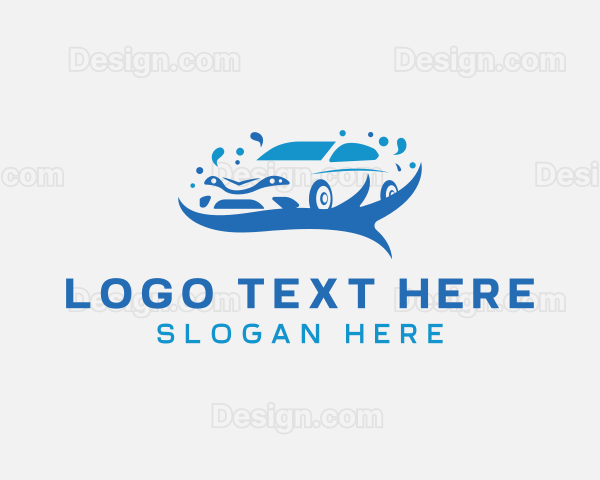 Water Splash Car Washing Logo