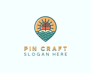 Adventure Location Pin logo design